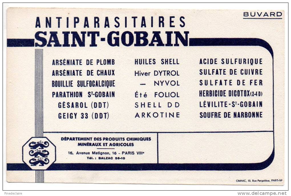 Buvard - Antiparasitaires - Saint-Gobain - Landbouw