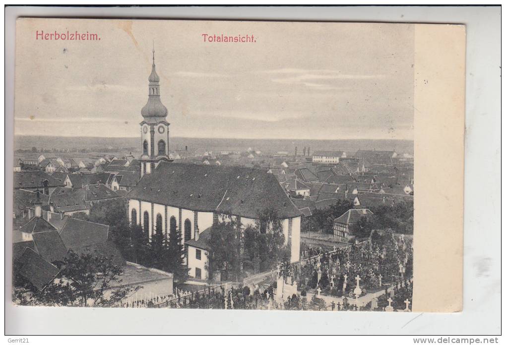 7834 HERBOLZHEIM, Kirche 1907 - Emmendingen