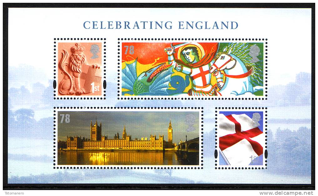 GREAT BRITAIN 2007, CELEBRATING ENGLAND Minisheet** - Blocs-feuillets