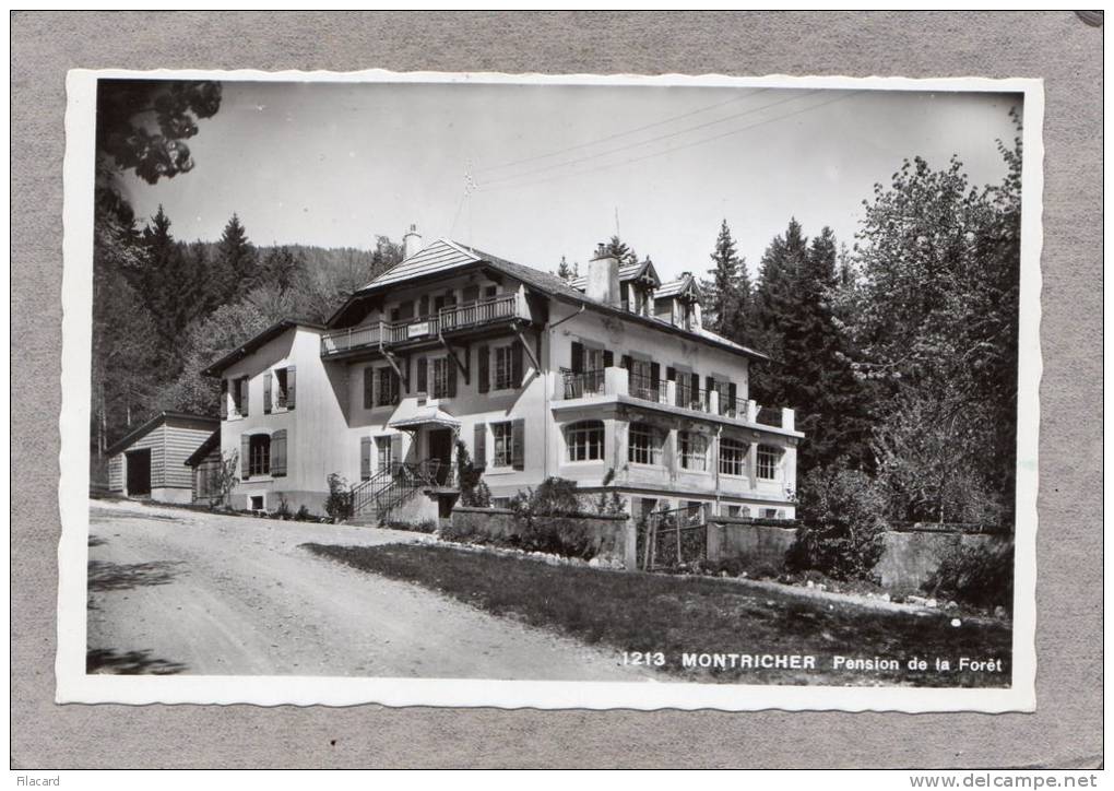 37328     Svizzera,  Montricher - Pension De La  Foret Alt.  800 M.,  VG  1955 - Montricher