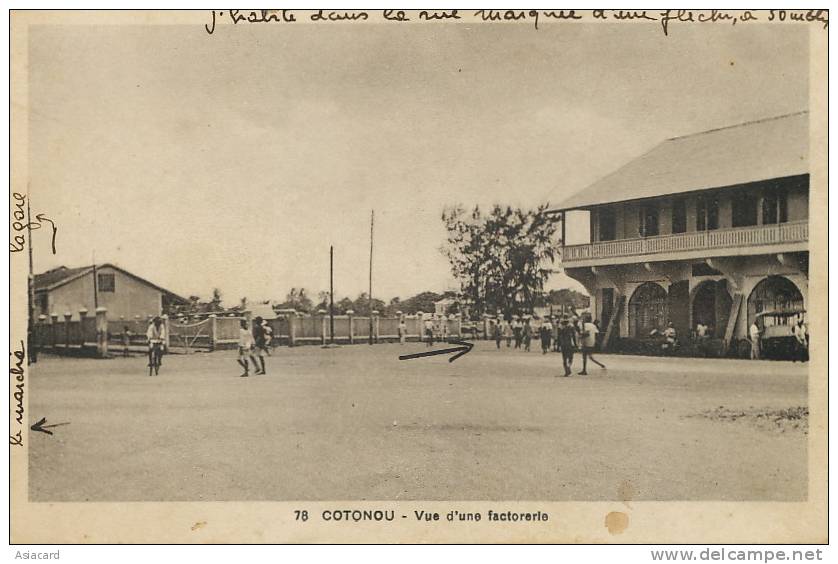 Cotonou 78 Vue D Une Factorerie Marché Gare Edit Valla Richard - Central African Republic