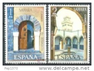 SAHARA 1974 - PRO INFANCIA Y MEZQUITAS - EDIFIL 314-315 - Moscheen Und Synagogen