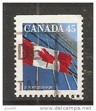 Canada  1995  Definitives; Flag 16 X 20 Mm  (o) P.13.75 X 13.25 - Single Stamps