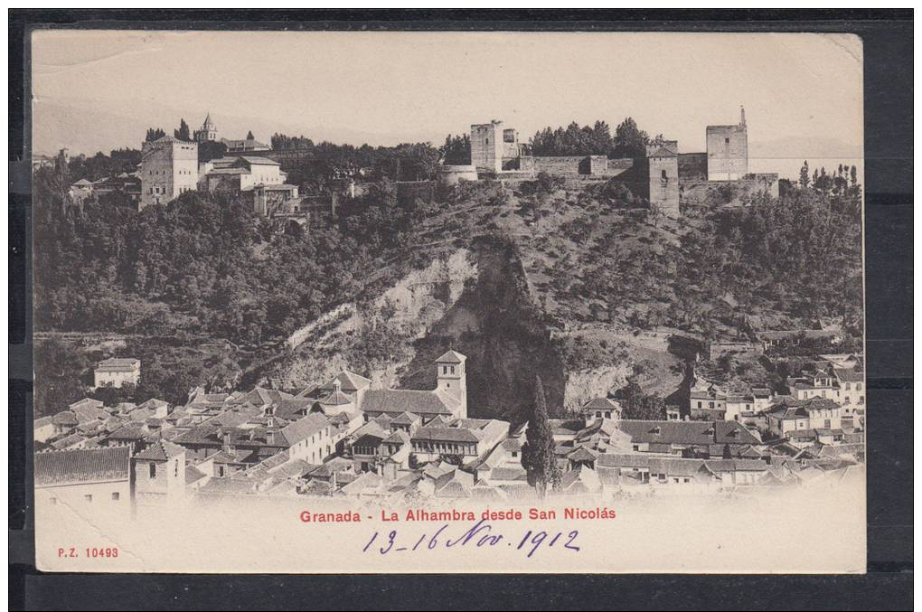 GRANADA.LA ALHAMBRA DESDE SAN NICOLAS  NO  CIRCULADA 1012 - Granada