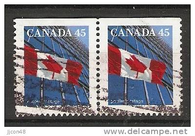 Canada  1995  Definitives; Flag 17 X 21 Mm  (o) P.13.75 X 13.25 - Timbres Seuls