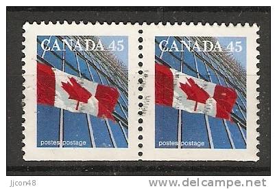 Canada  1995  Definitives; Flag 17 X 21 Mm  (o) P.13.75 X 13.25 - Timbres Seuls