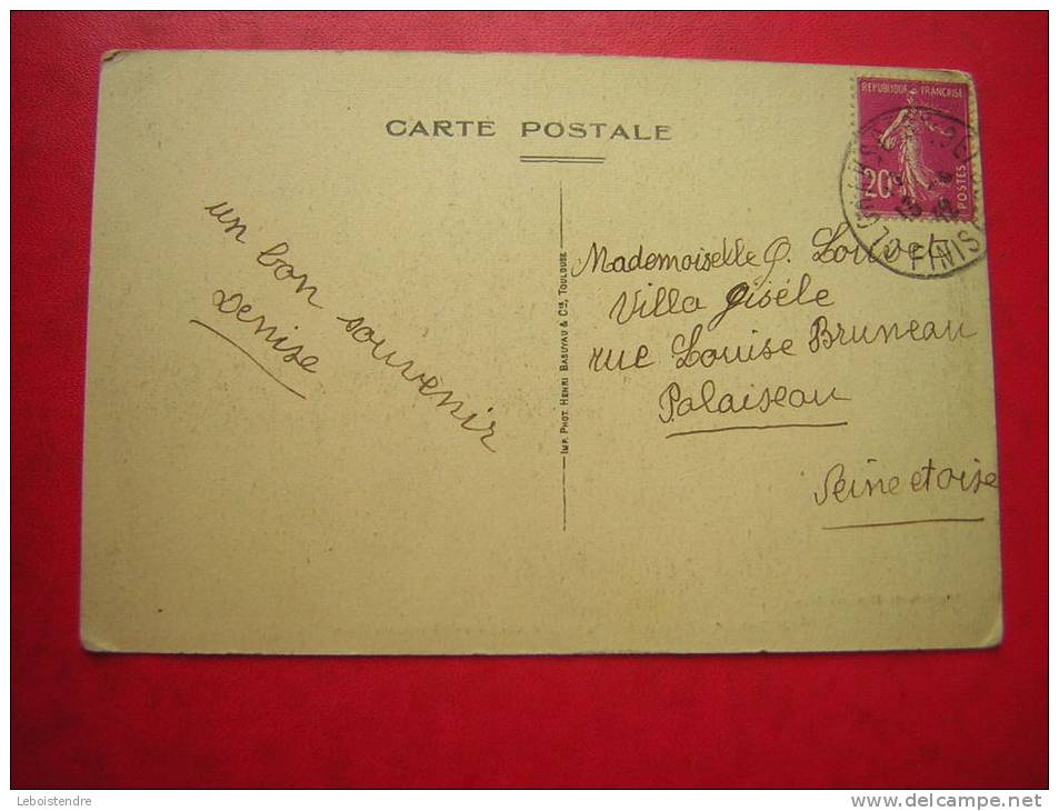 CPSM 29  LE POULDU FINISTERE  LA SALLE A MANGER DE L´HOTEL DES BAINS    VOYAGEE 1932 TIMBRE - Le Pouldu