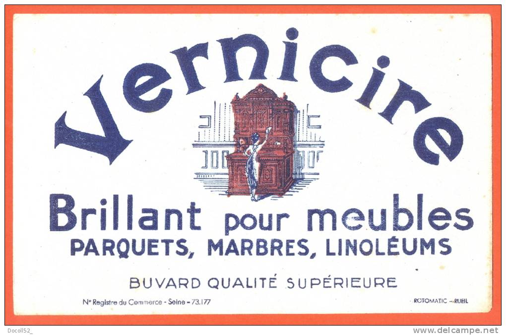 Buvard  "  Vernicire - Brillant Pour Meubles  " - Paints