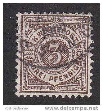 Wurttemberg, Scott #57, Used, Number, Issued 1890 - Other & Unclassified