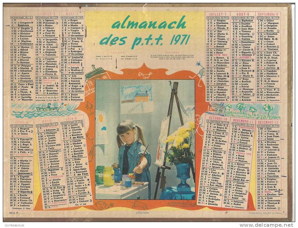 Almanach Des PTT De 1971 (département Des Basses-Pyrénées 64) "Création" - Big : 1971-80