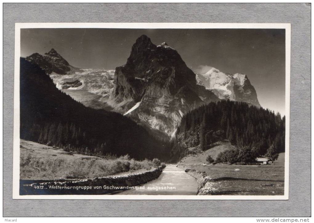 37421    Svizzera,   Wetterhorngruppe  Von  Gschwandenmad  Ausgesehen,  NV - Schwanden Bei Brienz