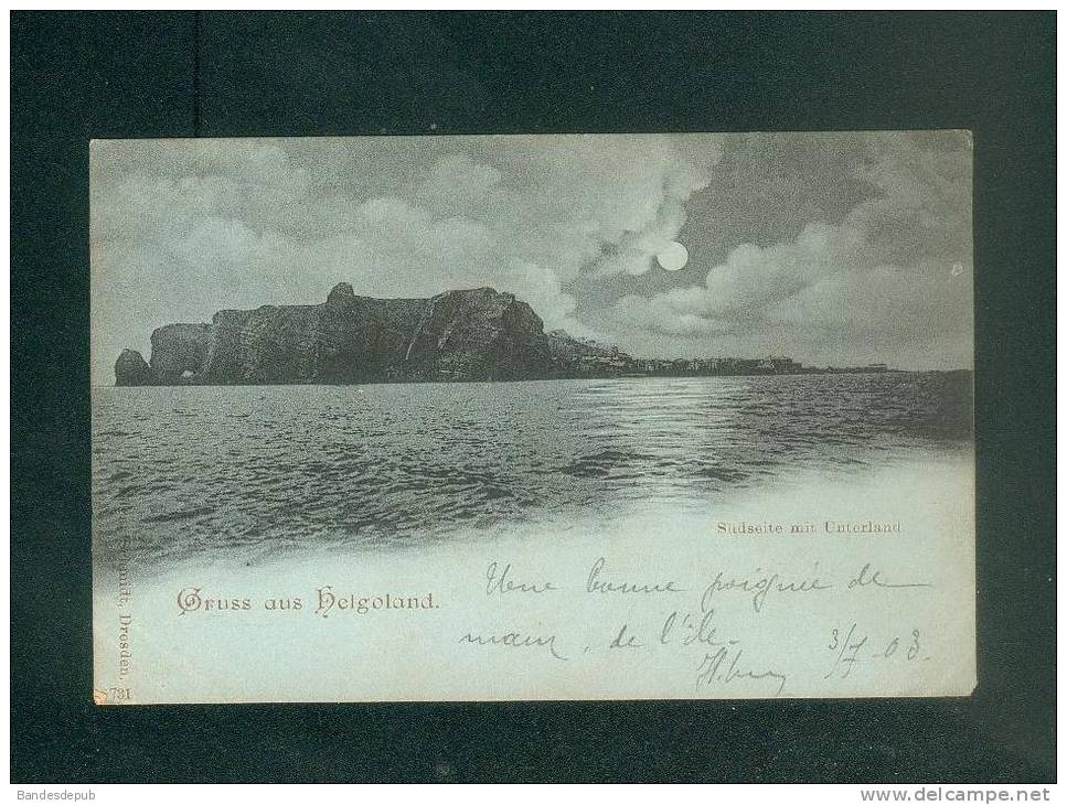 AK Allemagne - Gruss Aus HELGOLAND - Sudseite Mit Unterland ( Ile Archipel Edgar Schmidt ) - Helgoland