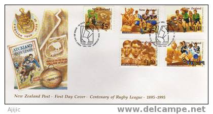 Nouvelle-Zelande. Centennaire Du Rugby League Dans Le Pays. FDC 1995 - Rugby