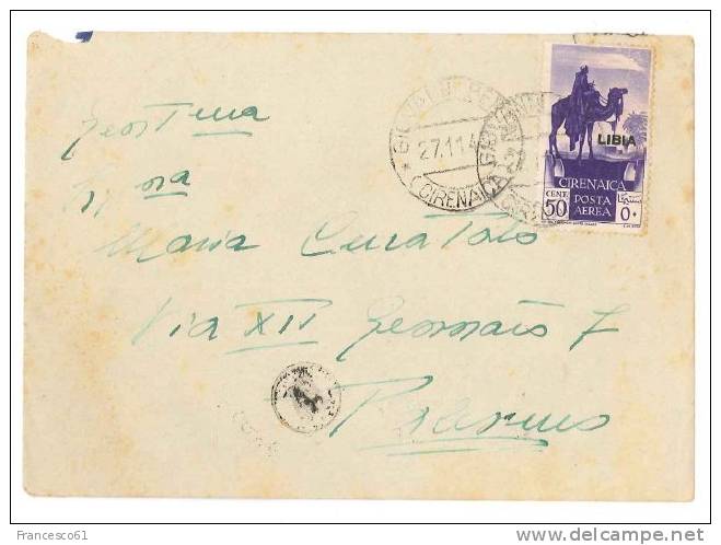 $3-2728 1940 LIBIA COLONIE ANNULLO GIOVANNI BERTA - Libya