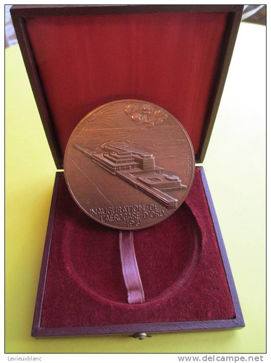 Médaille De Table  /Inauguration De L´Aérogare D´Orly/ Bronze/DROPSY/1961        D277 - Andere & Zonder Classificatie