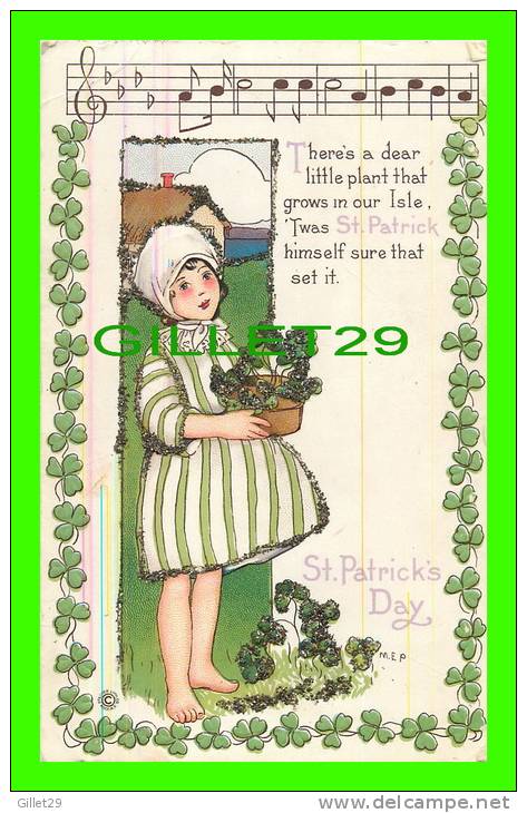 SAINT-PATRICK´S DAY LITTLE PLANT THAT GROWS IN OUR ISLE - SPARKLES - M.E.P. - ÉCRITE - EMBOSSED - - Saint-Patrick's Day