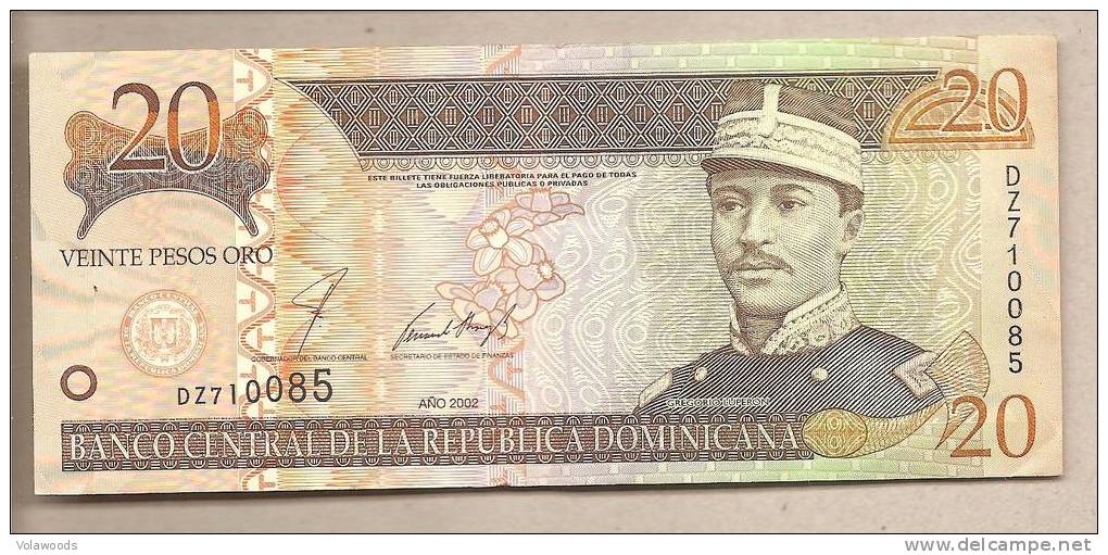 Rep. Dominicana - Banconota Circolata Da 20 Pesos - 2002 - Dominicaine