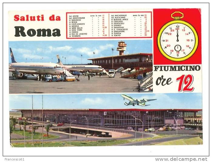 $3-2763 LAZIO FIUMICINO AEROPORTO ROMA 1971 VIAGGIATA - Fiumicino