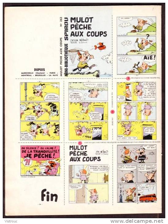 Mini-récit N° 262 - " Mulot Pêche Aux Coups " De MICHAUD - Supplément à Spirou - Non Monté. - Spirou Magazine