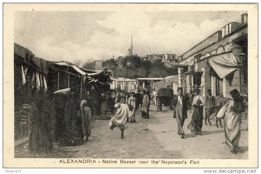 ALEXANDRIA - Native Bazar Near The Napoleon's Fort -  2 Scans  EGIPTO - Alexandria