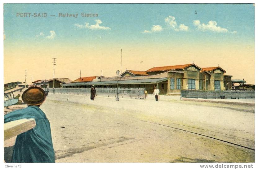 PORT SAID - Railway Station -  2 Scans  EGIPTO - Alexandrie