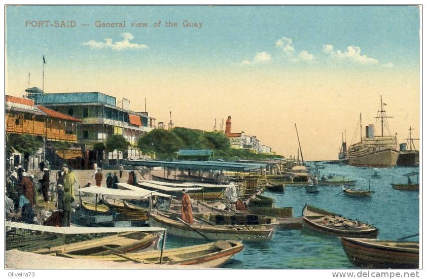 PORT SAID - General View Of The Quay -  2 Scans  EGIPTO - Alexandria