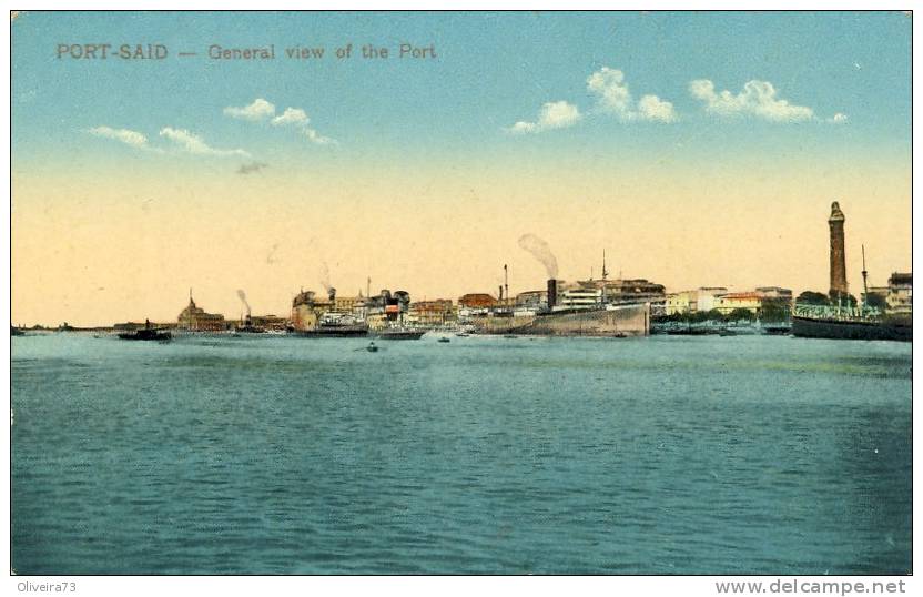 PORT SAID - General View Of The Port -  2 Scans  EGIPTO - Alexandrie