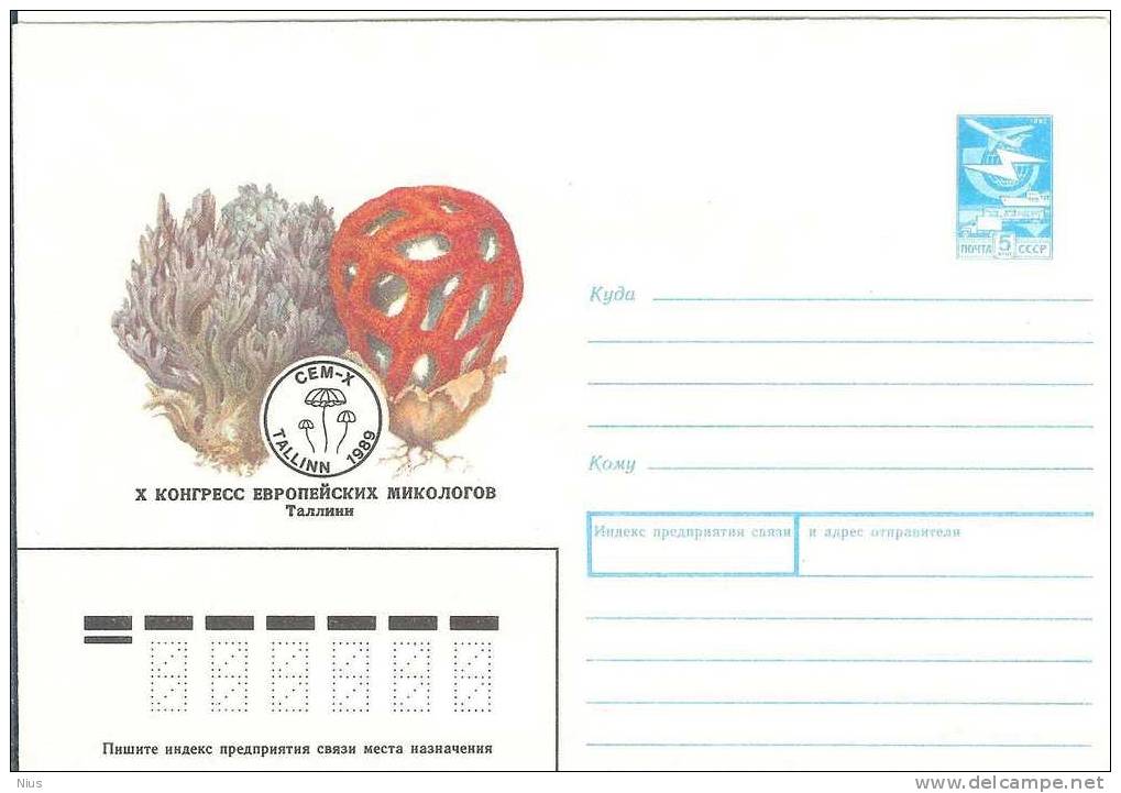 USSR Estonia Tallinn 1989 Congress Of Mycology Flora Mushroom Mushrooms - Estonia