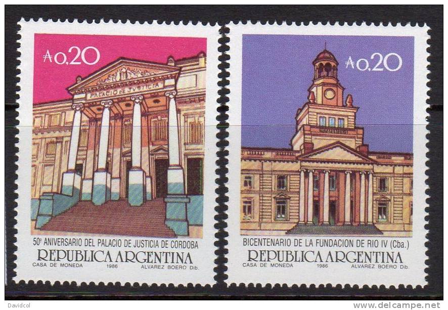 M833.-.ARGENTINIEN  / ARGENTINA  .-. 1986 . MI# : 1847-48 .-. MNH - ARCHITECTURE - Neufs