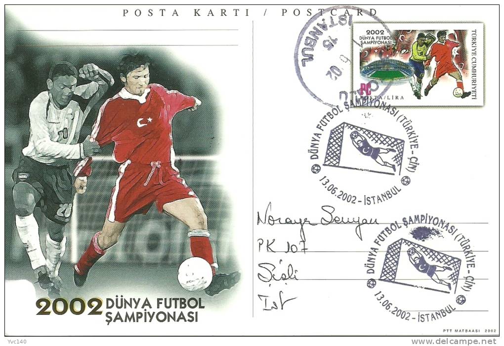 Turkey; Postal Stationery 2002 World Football Championship "Turkey-China" - Ganzsachen