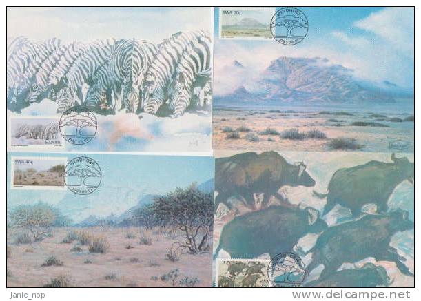 South West Africa 1983 Skilders Painters Set 4 Maximum Cards - Other & Unclassified