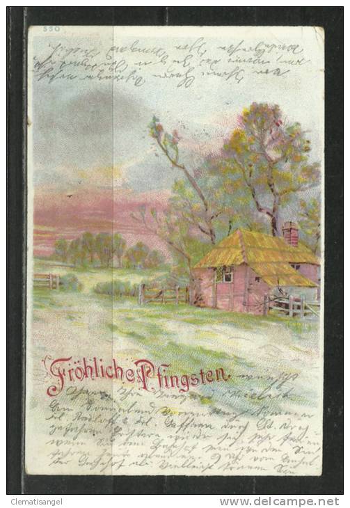 TOP!! FRÖHLICHE PFINGSTEN * VON BERLIN NACH STUTTGART * 1903 **!! - Pentecost