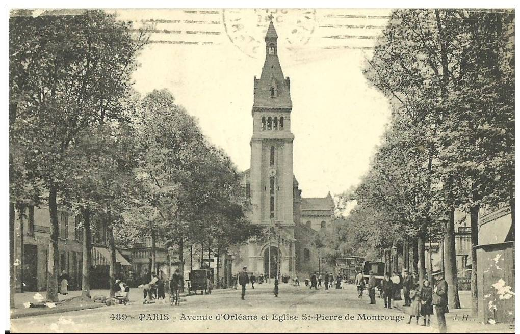 25 - PARIS - Avenue D'Orléans Et Église St-Pierre De Montrouge - Eglises