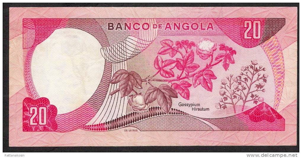 ANGOLA 99  20 ESCUDOS  1972 #CW       AU-UNC. - Angola