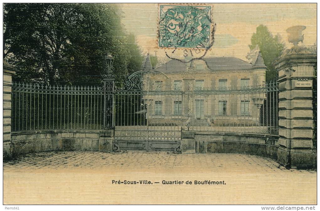 BOUFFEMONT - Pré-sous-ville (jolie Carte Toilée) - Bouffémont