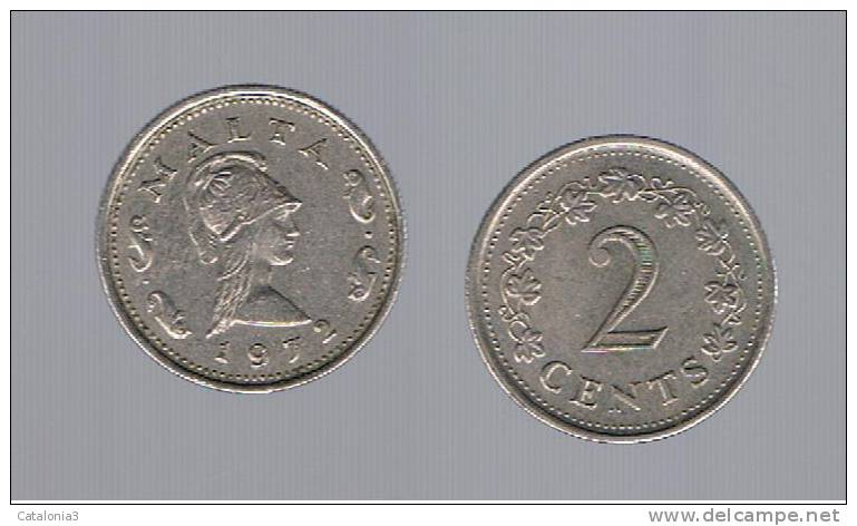 MALTA - 2 Cents  1972  KM9 - Malta