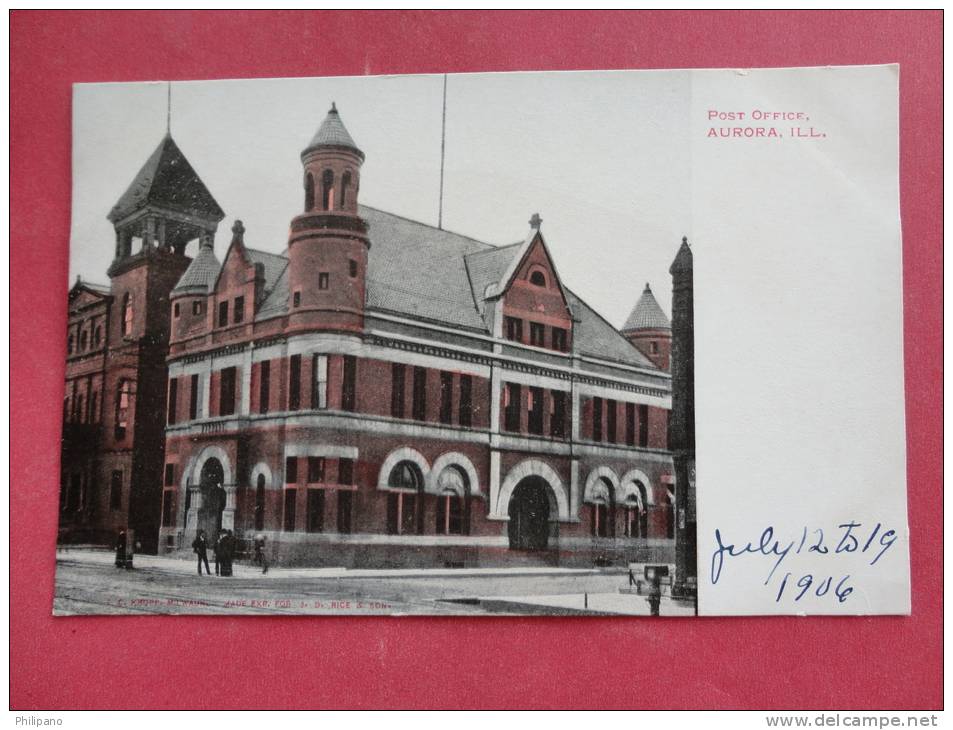 Illinois > Aurora   Post Office   UDB                  Ref 878 - Aurora (Ilinois)