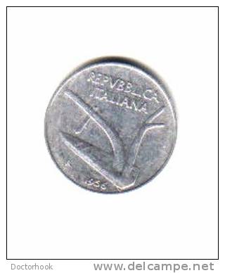 ITALY    10  LIRE  1956  (KM # 93) - 10 Lire
