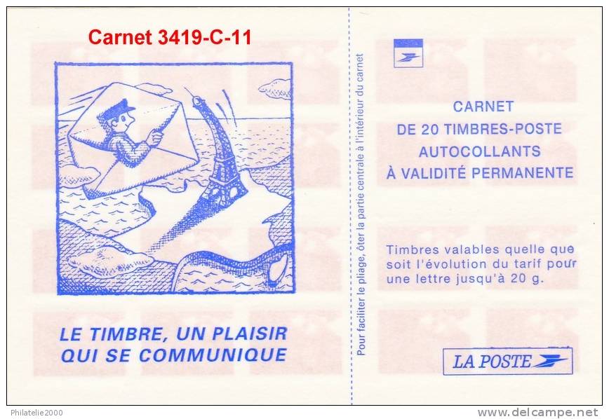 France  Carnet  Yvert & Tellier N° 3419-C-11 - Autres & Non Classés