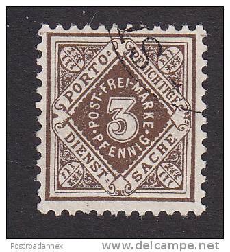 Wurttemberg, Scott #O2, Used, Number, Issued 1896 - Other & Unclassified