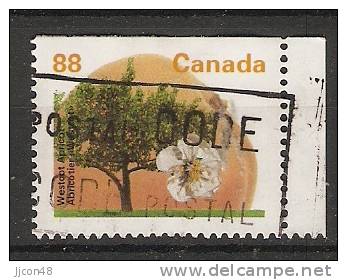 Canada  1994  Definitives Trees: Westcot Apricot (o) Phos. Frame - Timbres Seuls