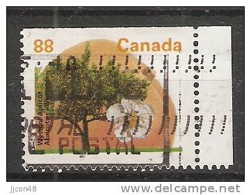 Canada  1994  Definitives Trees: Westcot Apricot (o) Phos. Frame - Timbres Seuls