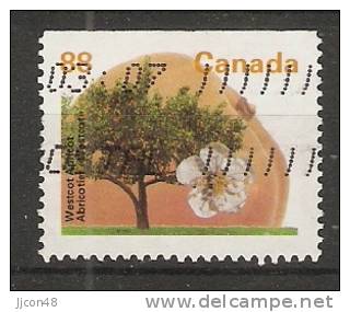 Canada  1994  Definitives Trees: Westcot Apricot (o) Phos. Frame - Timbres Seuls