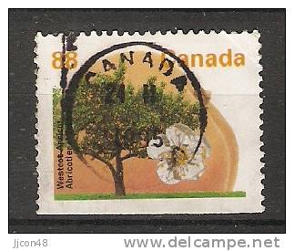 Canada  1994  Definitives Trees: Westcot Apricot (o) Phos. Frame - Single Stamps