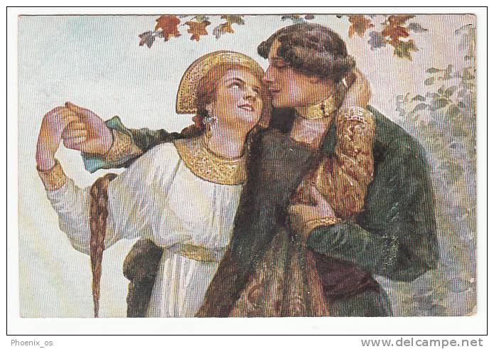 ART POSTCARD - Russian Painter Sergey Solomko, Old Postcard, Trace Of Adhesive, Art Noveau, Secession Style - Solomko, S.