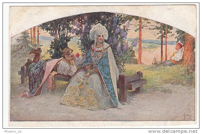 ART POSTCARD - Russian Painter Sergey Solomko, Old Postcard, Trace Of Adhesive, Art Noveau, Secession Style - Solomko, S.