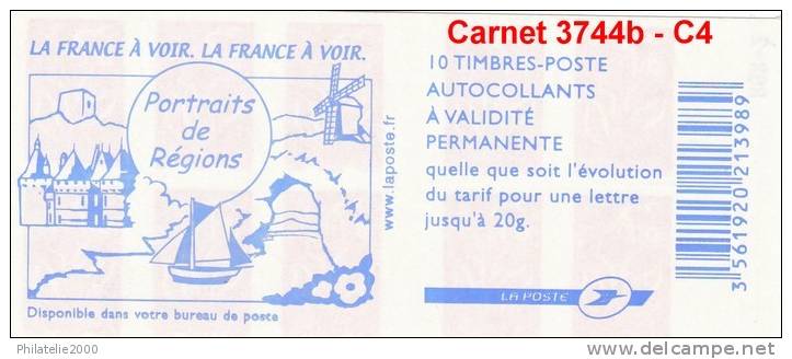 France  Carnet  Yvert & Tellier N° 3744b - C4 - Autres & Non Classés