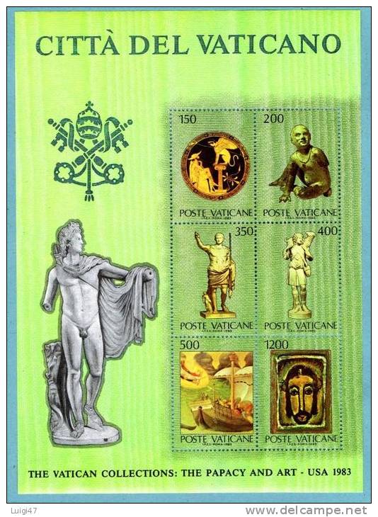 1983  Collezione Vaticana Negli Stati Uniti Fgl N° 5-6-7 - Blocs & Feuillets
