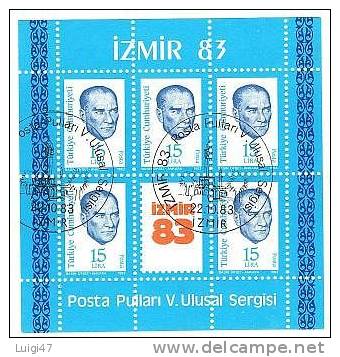 1983  "Izmir '83"  Esposizione Filatelica  Fgl N° 25 - Blocs-feuillets