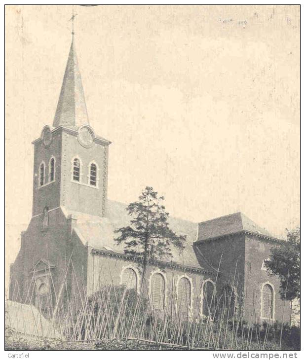 BEVERLOO-BEVERLO-BERINGEN -DE KERK-PHOTO MEULEMAN-RETHY-PREAUX A GHLIN-UITERST ZELDZAME KAART-VERZONDEN 1921-ZIE 3 SCANS - Beringen